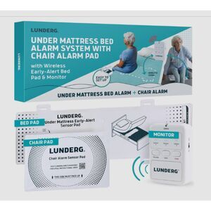 Lunderg SET-Under Mattress BED ALARM SYSTEM WITH CHAIR ALARM PAD AND PAGER